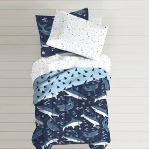 Baby Shark Kids Boys Girls Childrens Blue Dream Factory Shark Comforter Blanket